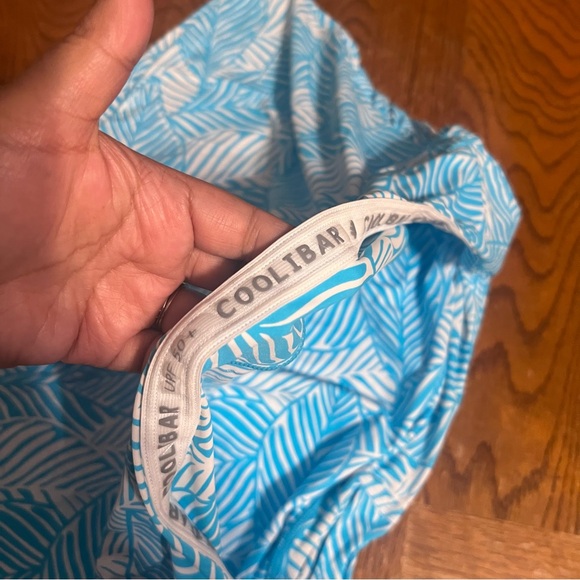Coolibar Women's Big Wave Swim Beach Skort in Blue Paradise Palm Sz XL UPF 50 - Picture 9 of 15
